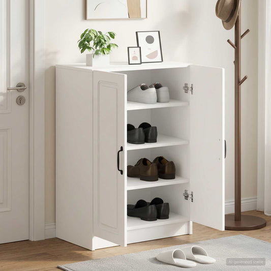 vidaXL Ντουλάπα Παπουτσιών UTRECHT 59,5 x 39,5 x 87 εκ Λευκό