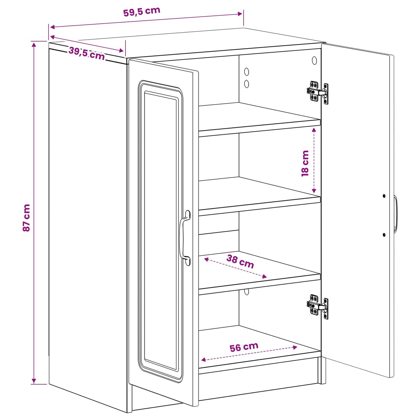 vidaXL Ντουλάπα Παπουτσιών UTRECHT 59,5 x 39,5 x 87 εκ Παλαιωμένο ξύλο
