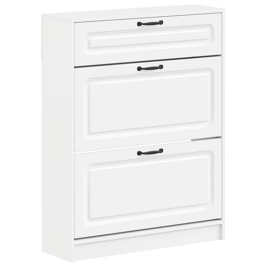 vidaXL Ντουλάπα Παπουτσιών UTRECHT 78 x 24 x 100 εκ. Λευκό