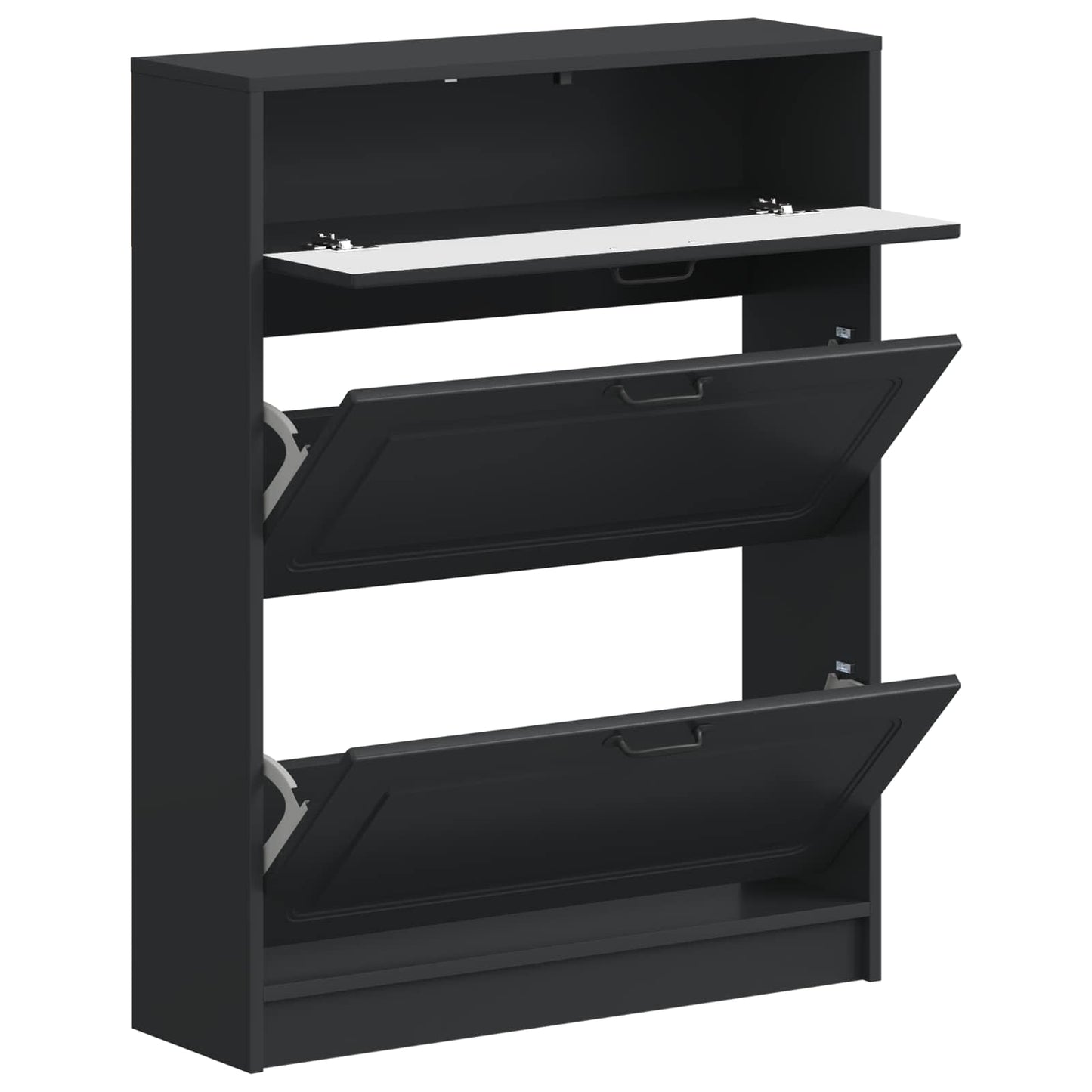 vidaXL Ντουλάπα Παπουτσιών UTRECHT 78 x 24 x 100 εκ. Μαύρο