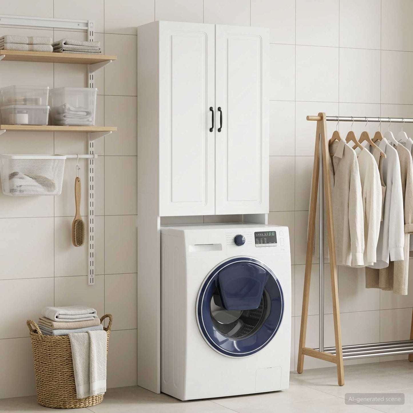 vidaXL Ντουλάπα τουαλέτας UTRECHT Λευκό 66 x 25,5 x 190 εκ.