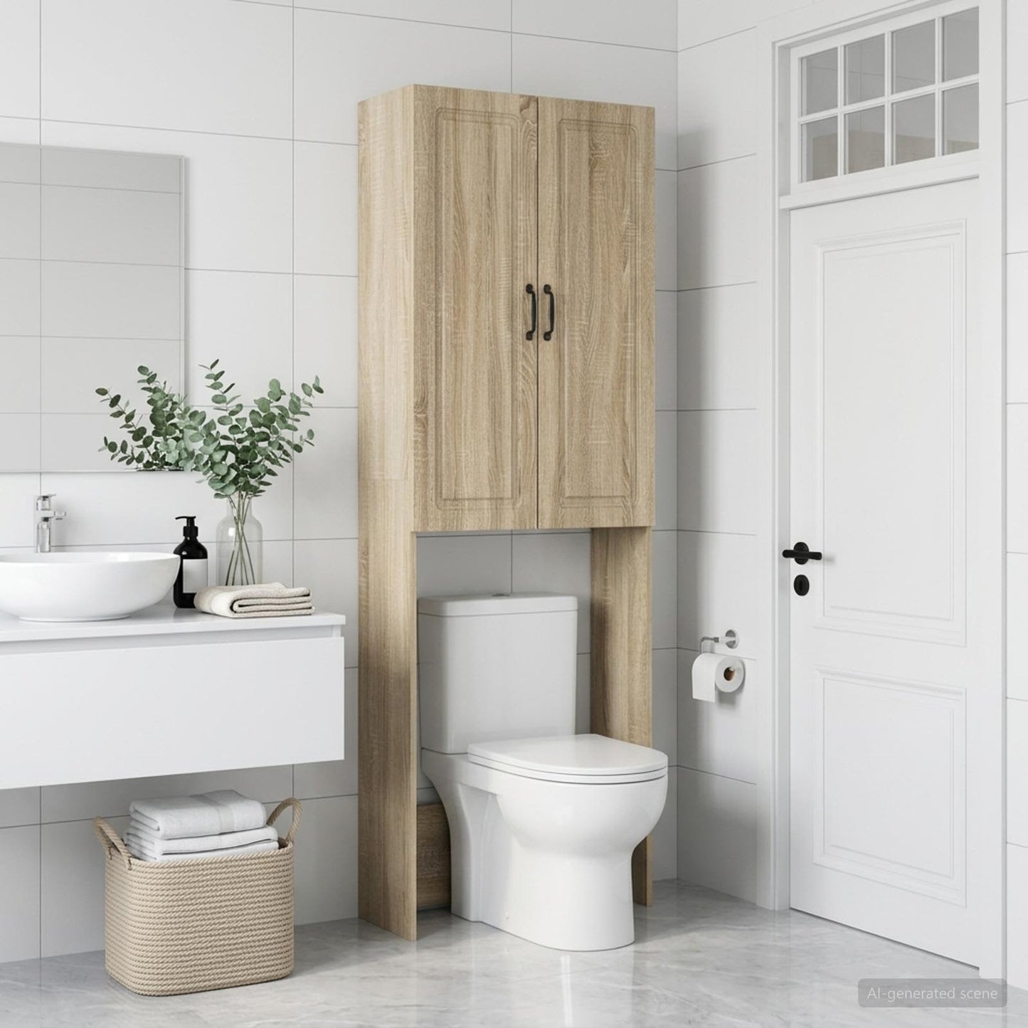 vidaXL Ντουλάπα τουαλέτας UTRECHT Sonoma Δρυς 66 x 25,5 x 190 εκ.