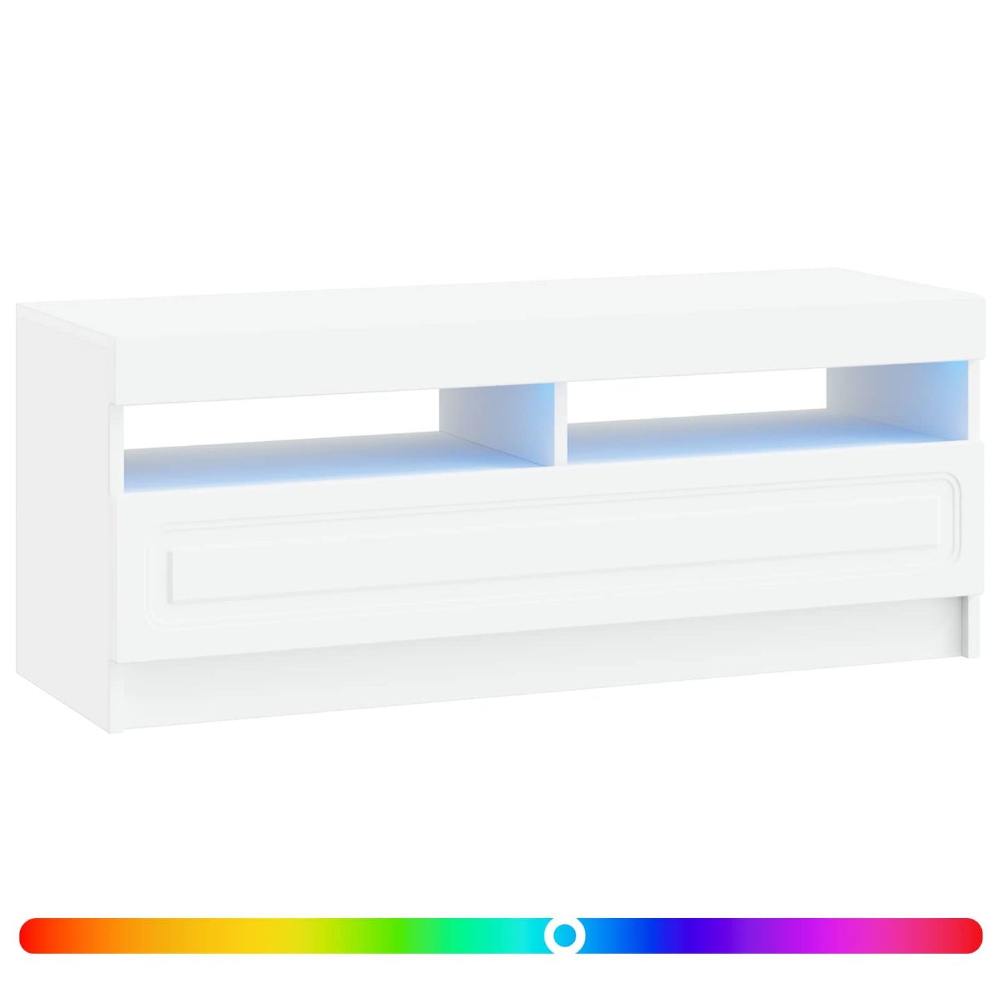 vidaXL Ντουλάπα LED Τηλεόρασης Λευκό Επεξεργασμένο Ξύλο