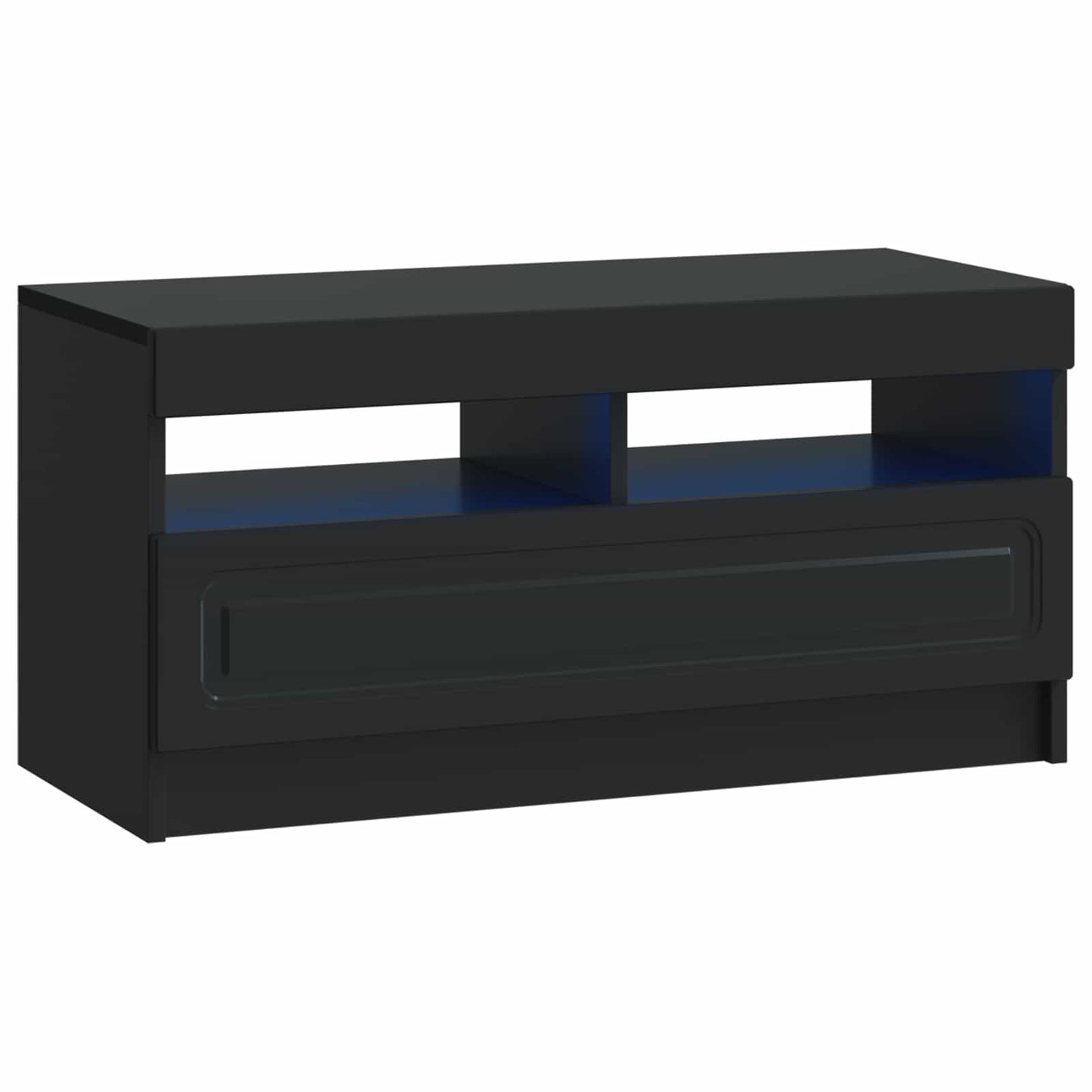 vidaXL Ντουλάπα LED Τηλεόρασης Μαύρο Επεξεργασμένο Ξύλο