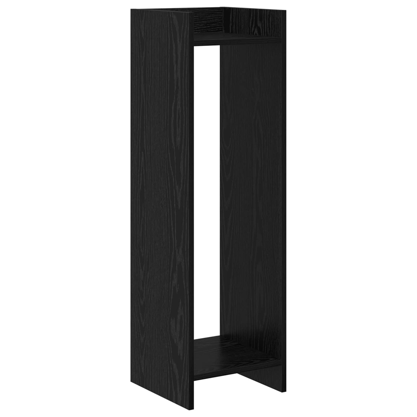 vidaXL Βάση φυτών με ράφι 2 pcs Μαύρη Δρυς 30 x 30 x 100 εκ