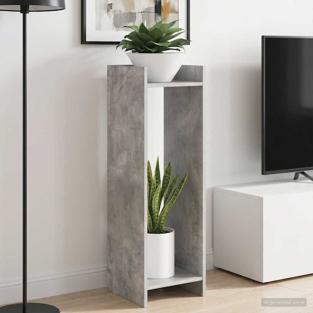 vidaXL Βάση φυτών με ράφι Σκυρόχρωμο Γκρι 30 x 30 x 100 εκ