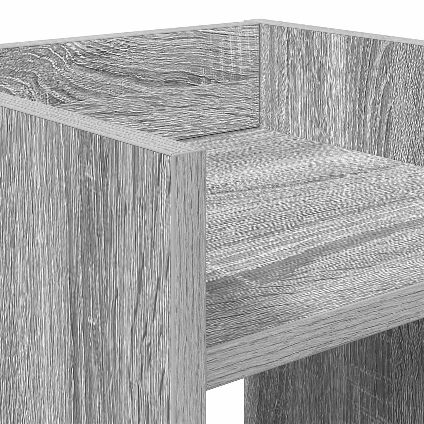vidaXL Βάση φυτών με ράφι 2 pcs Γκρι Σονομά 30 x 30 x 100 εκ