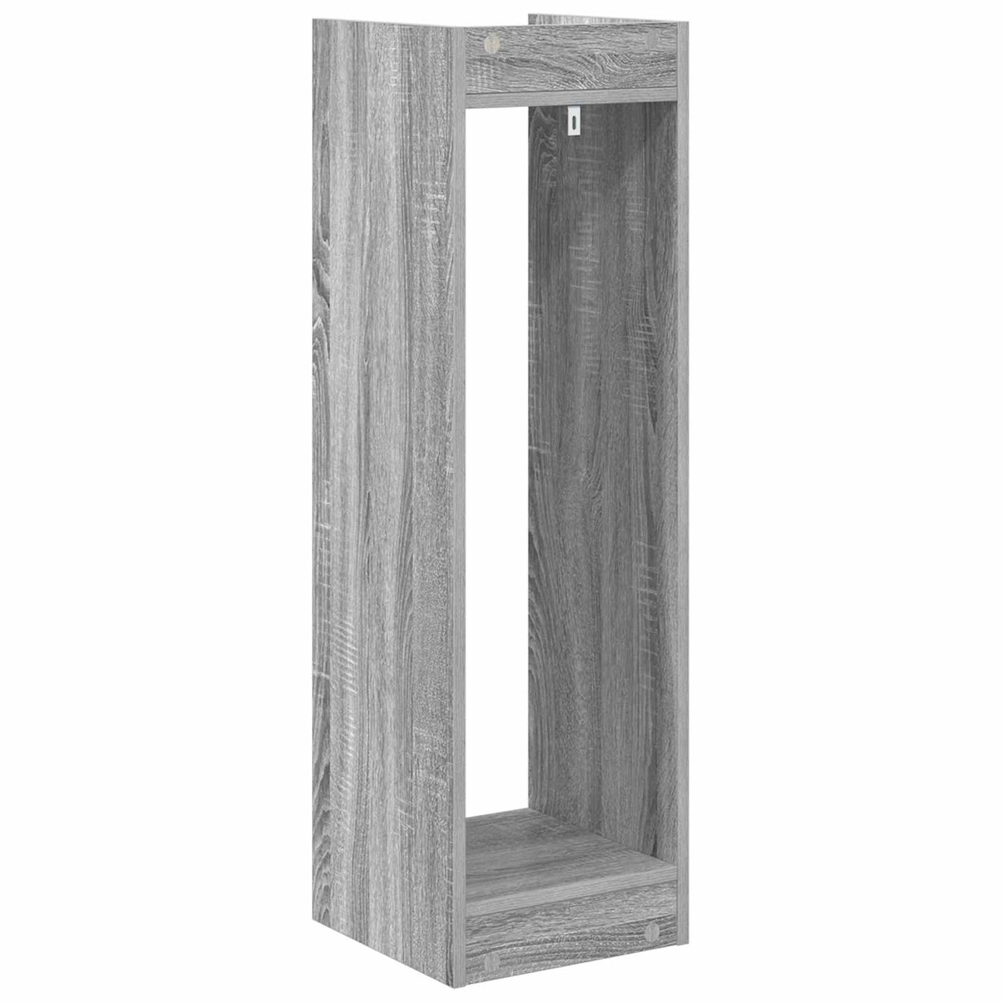 vidaXL Βάση φυτών με ράφι 2 pcs Γκρι Σονομά 30 x 30 x 100 εκ