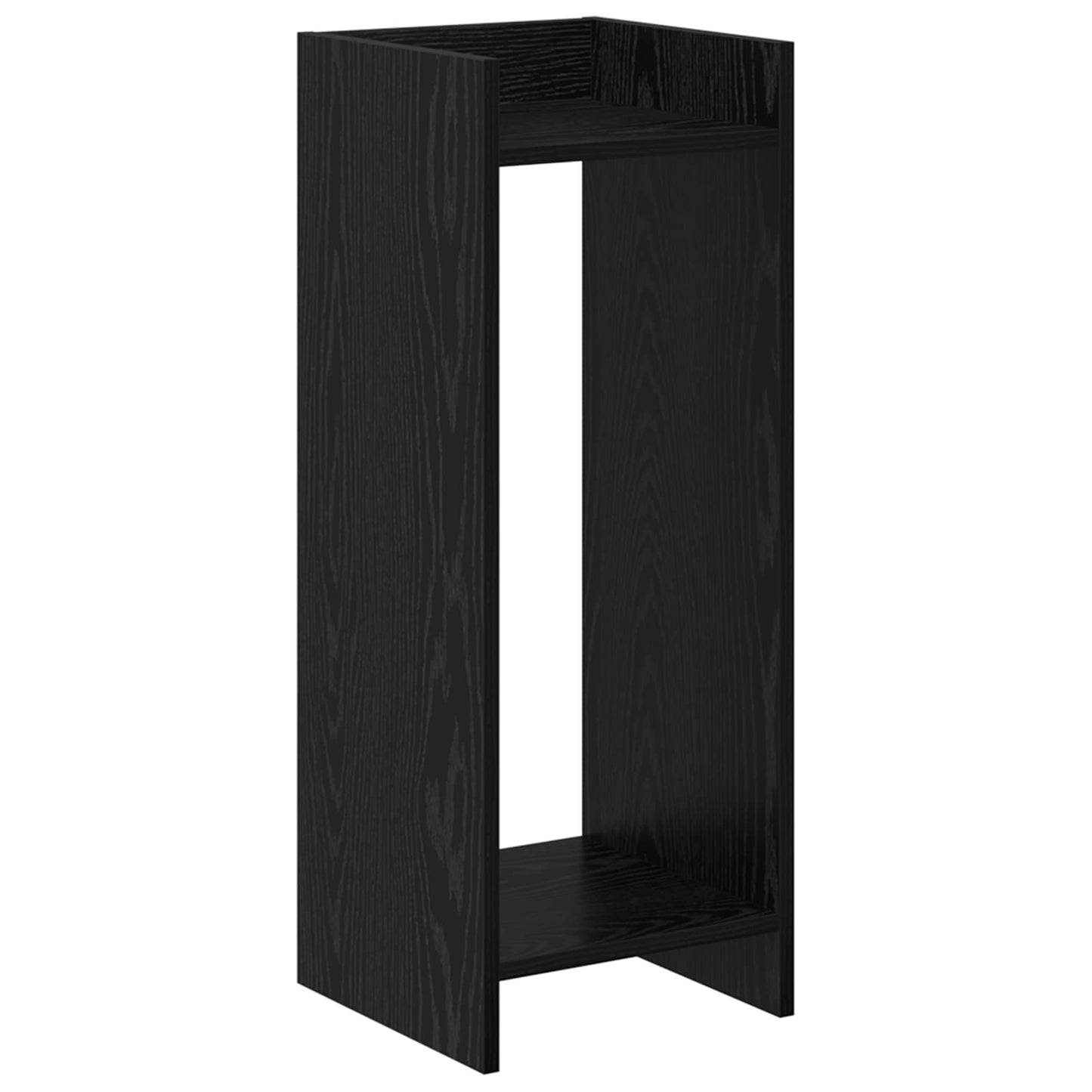 vidaXL Βάση φυτών με ράφι Μαύρη Δρυς 30 x 30 x 80 cm