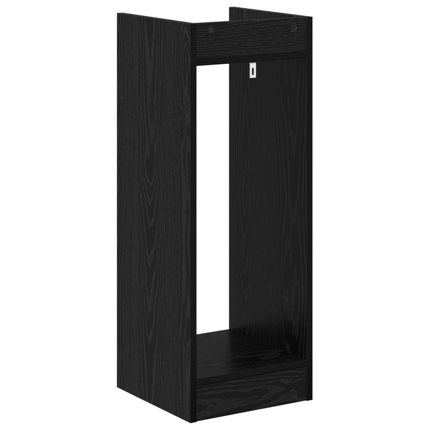 vidaXL Βάση φυτών με ράφι Μαύρη Δρυς 30 x 30 x 80 cm