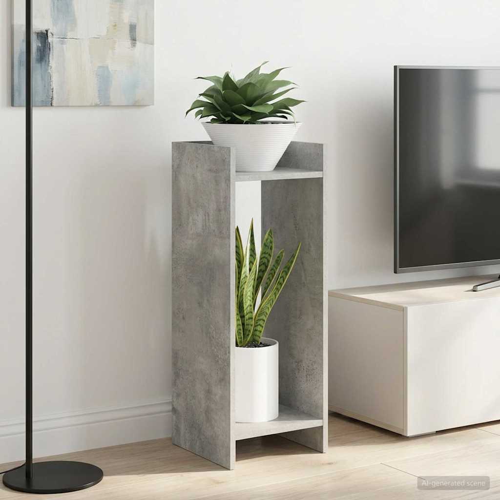 vidaXL Βάση φυτών με ράφι 2 pcs Σκυρόχρωμο Γκρι 30 x 30 x 80 cm