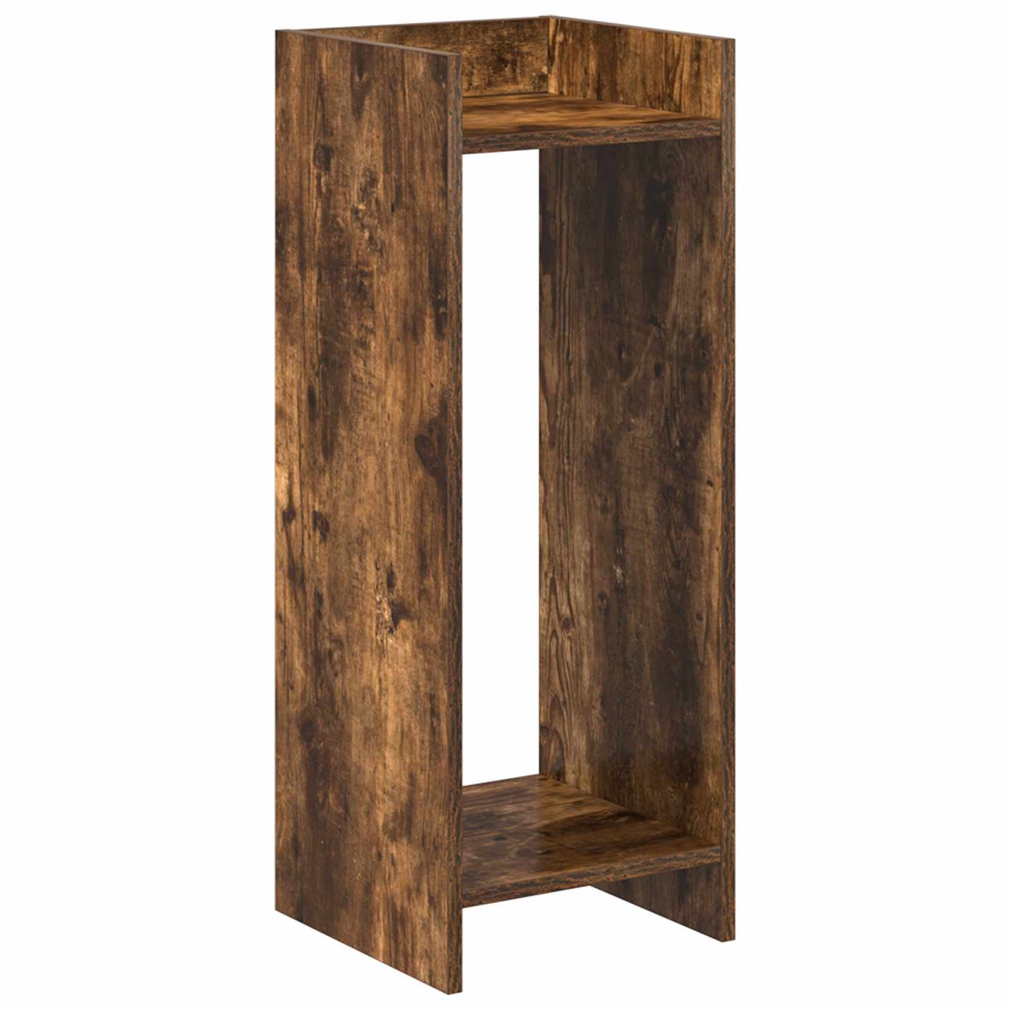 vidaXL Βάση φυτών με ράφι 2 pcs Καπνιστή Δρυς 30 x 30 x 80 cm