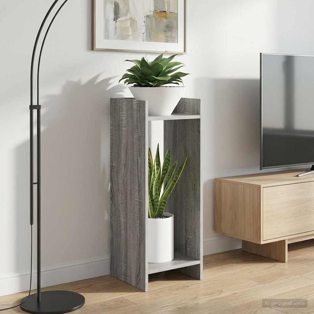 vidaXL Βάση φυτών Γκρι Sonoma 30 x 30 x 80 cm Επεξεργασμένο Ξύλο