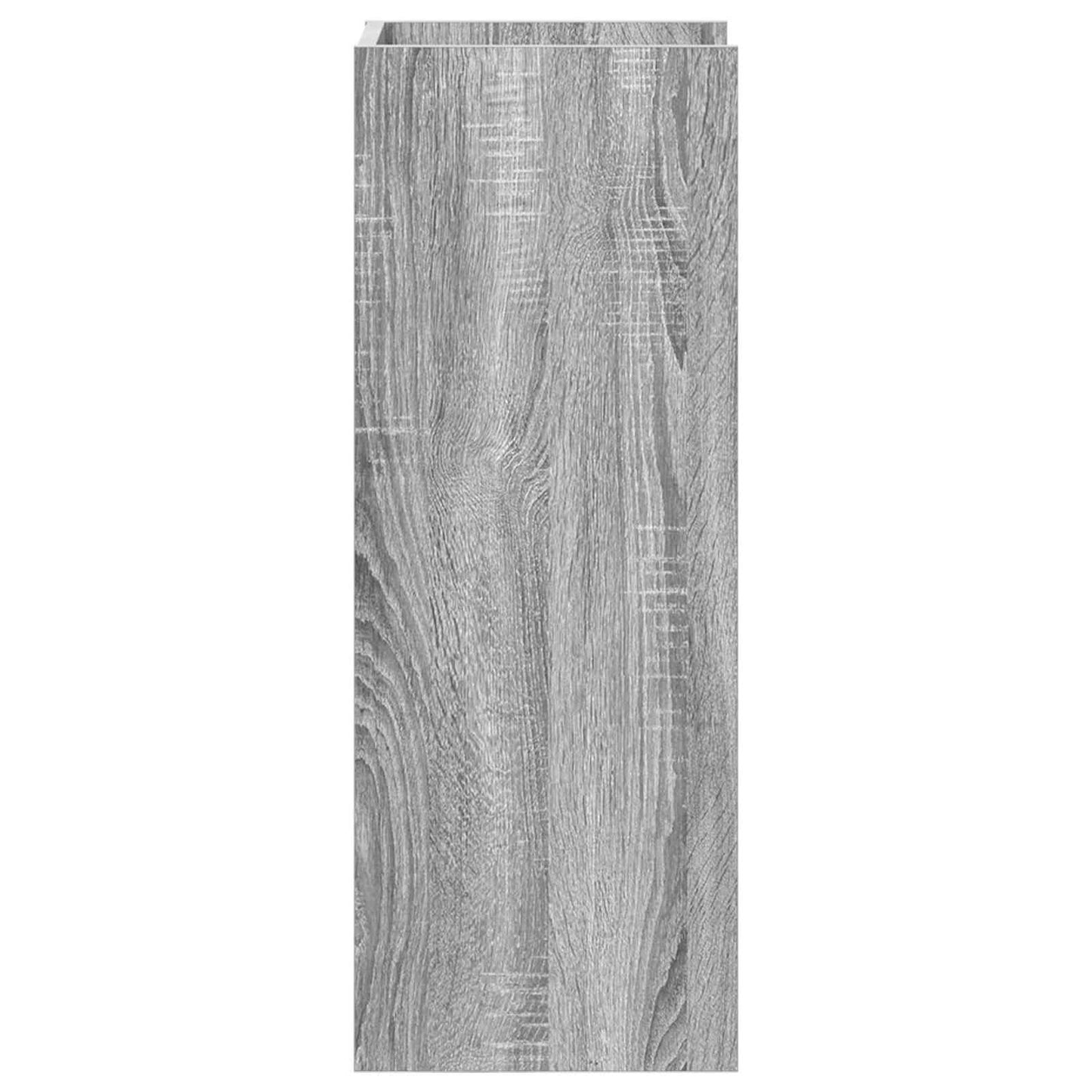 vidaXL Βάση φυτών με ράφι 2 pcs Γκρι Σονομά 30 x 30 x 80 cm