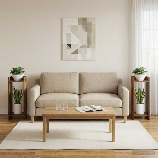 vidaXL Βάση φυτών με ράφι 2 pcs Παλιό ξύλο 30 x 30 x 80 cm