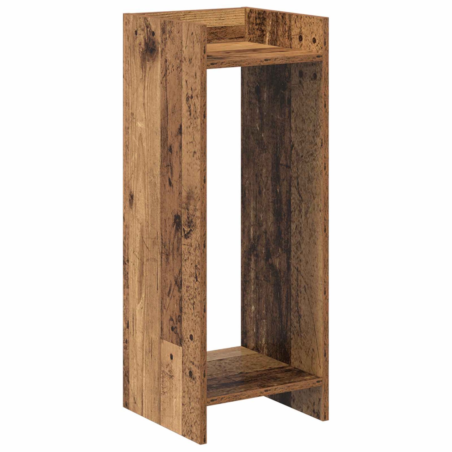vidaXL Βάση φυτών με ράφι 2 pcs Παλιό ξύλο 30 x 30 x 80 cm
