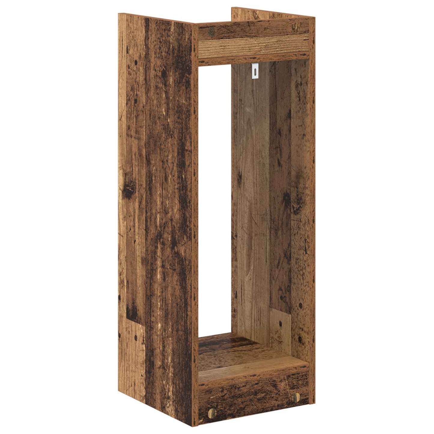 vidaXL Βάση φυτών με ράφι 2 pcs Παλιό ξύλο 30 x 30 x 80 cm