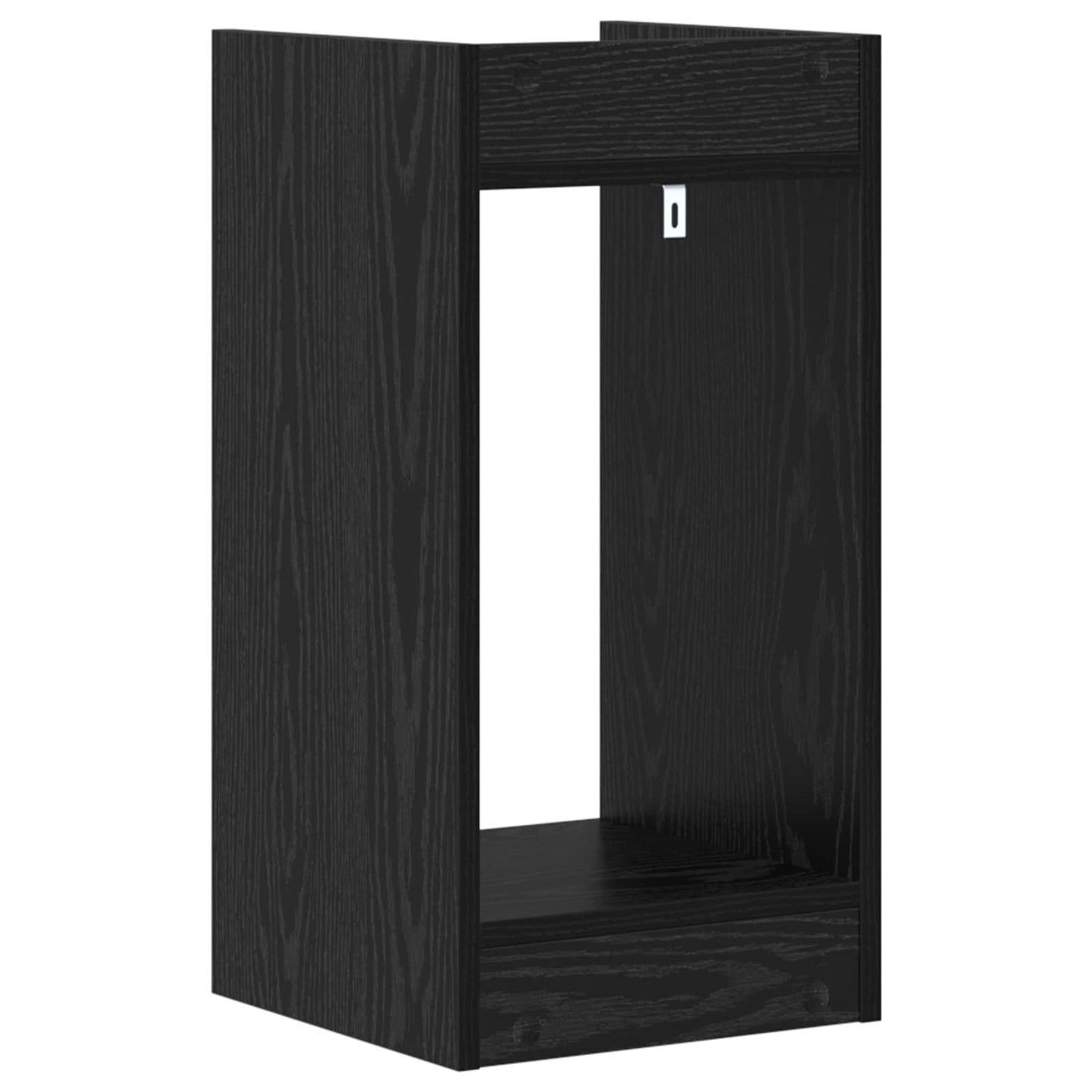 vidaXL Βάση φυτών με ράφι Μαύρη Δρυς 30 x 30 x 60 cm