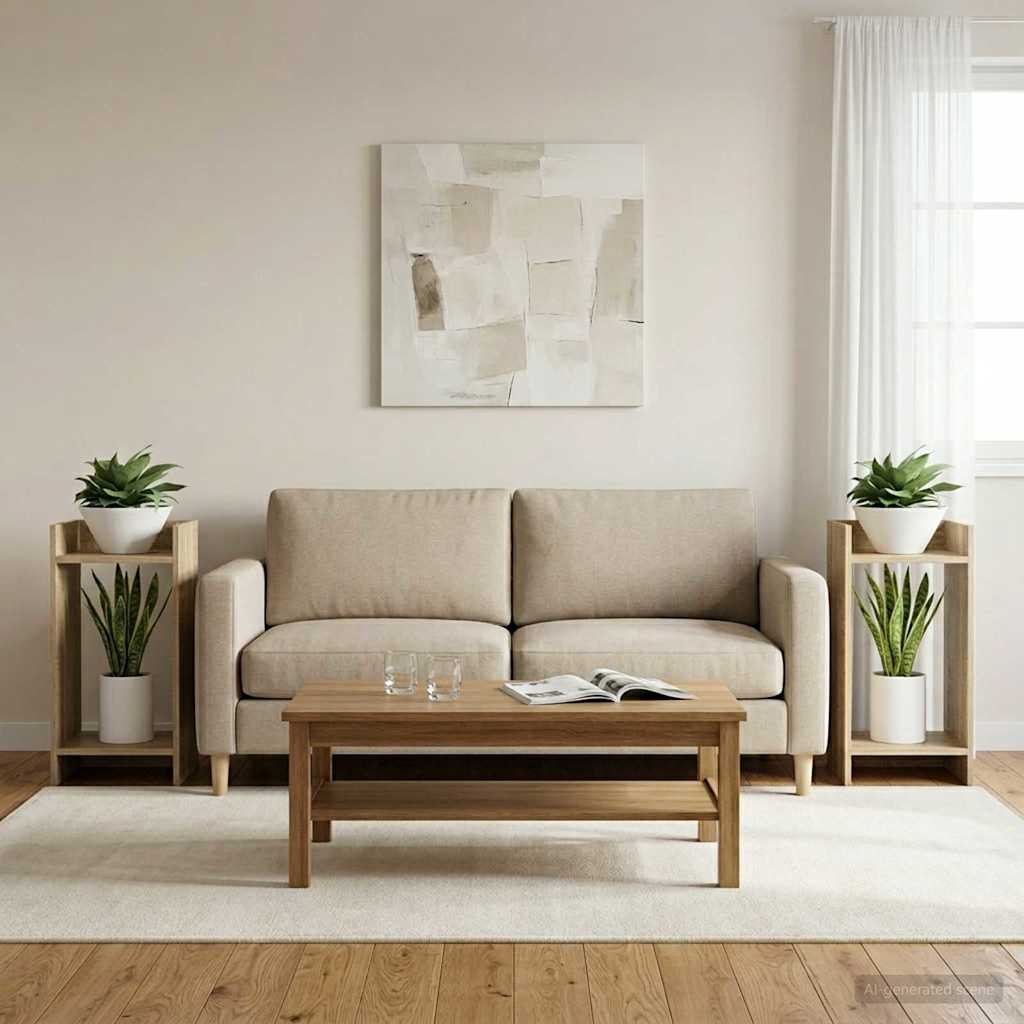 vidaXL Βάση φυτών με ράφι 2 pcs Δρύς Sonoma 30 x 30 x 60 cm