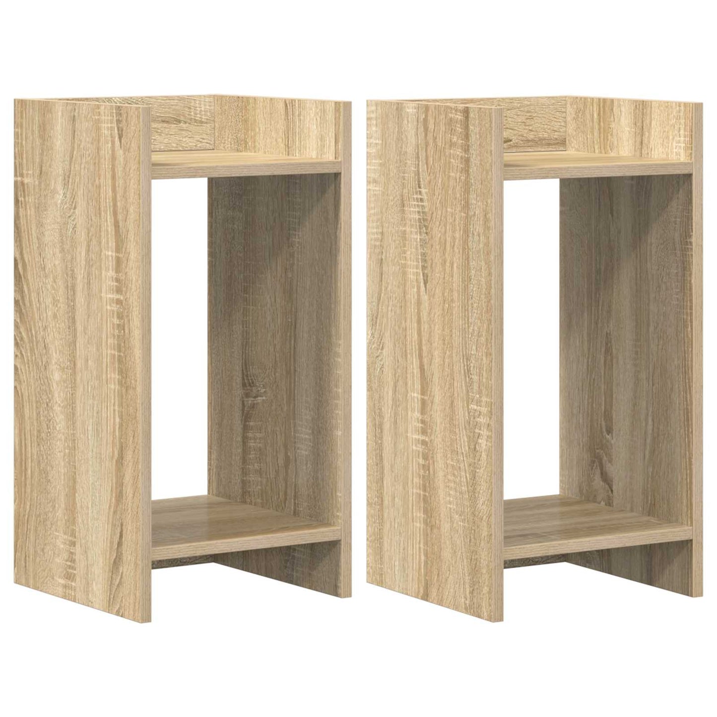 vidaXL Βάση φυτών με ράφι 2 pcs Δρύς Sonoma 30 x 30 x 60 cm