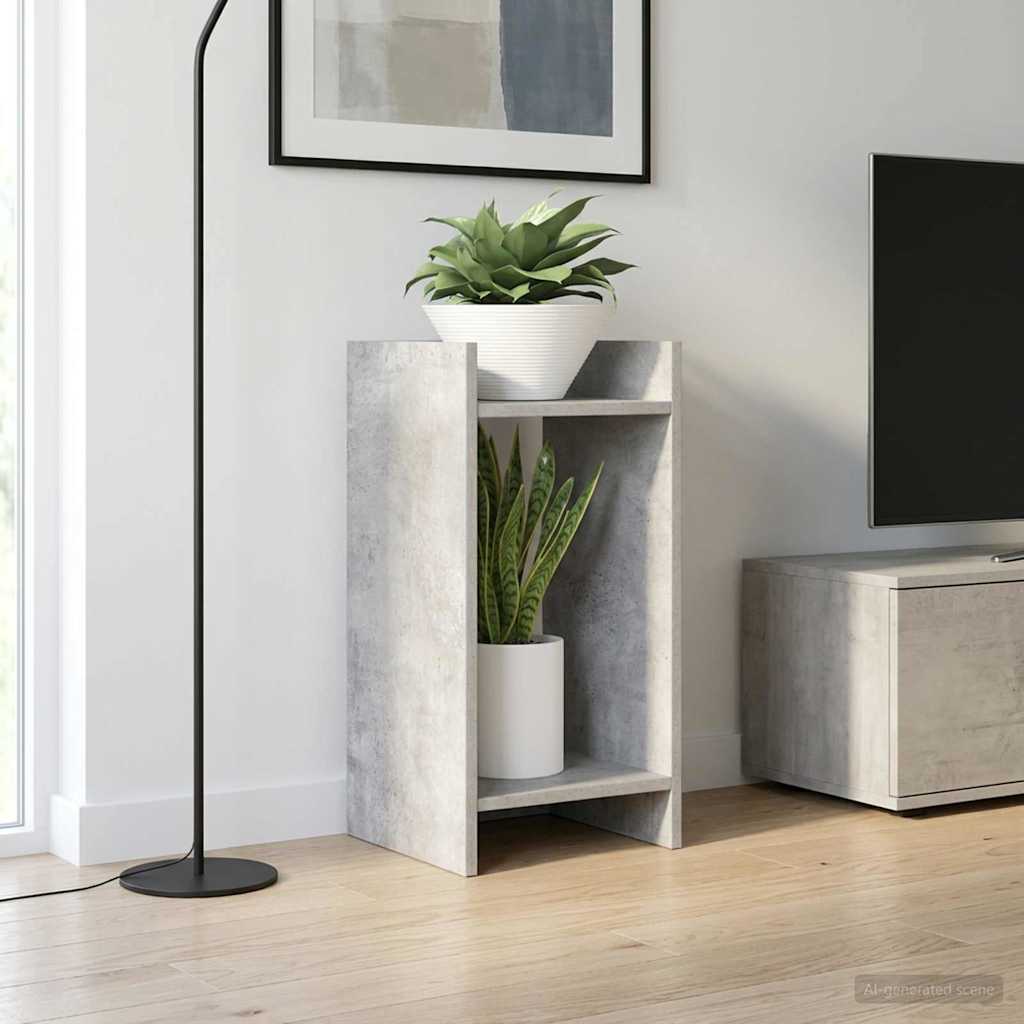 vidaXL Βάση φυτών με ράφι 2 pcs Σκυρόχρωμο Γκρι 30 x 30 x 60 cm