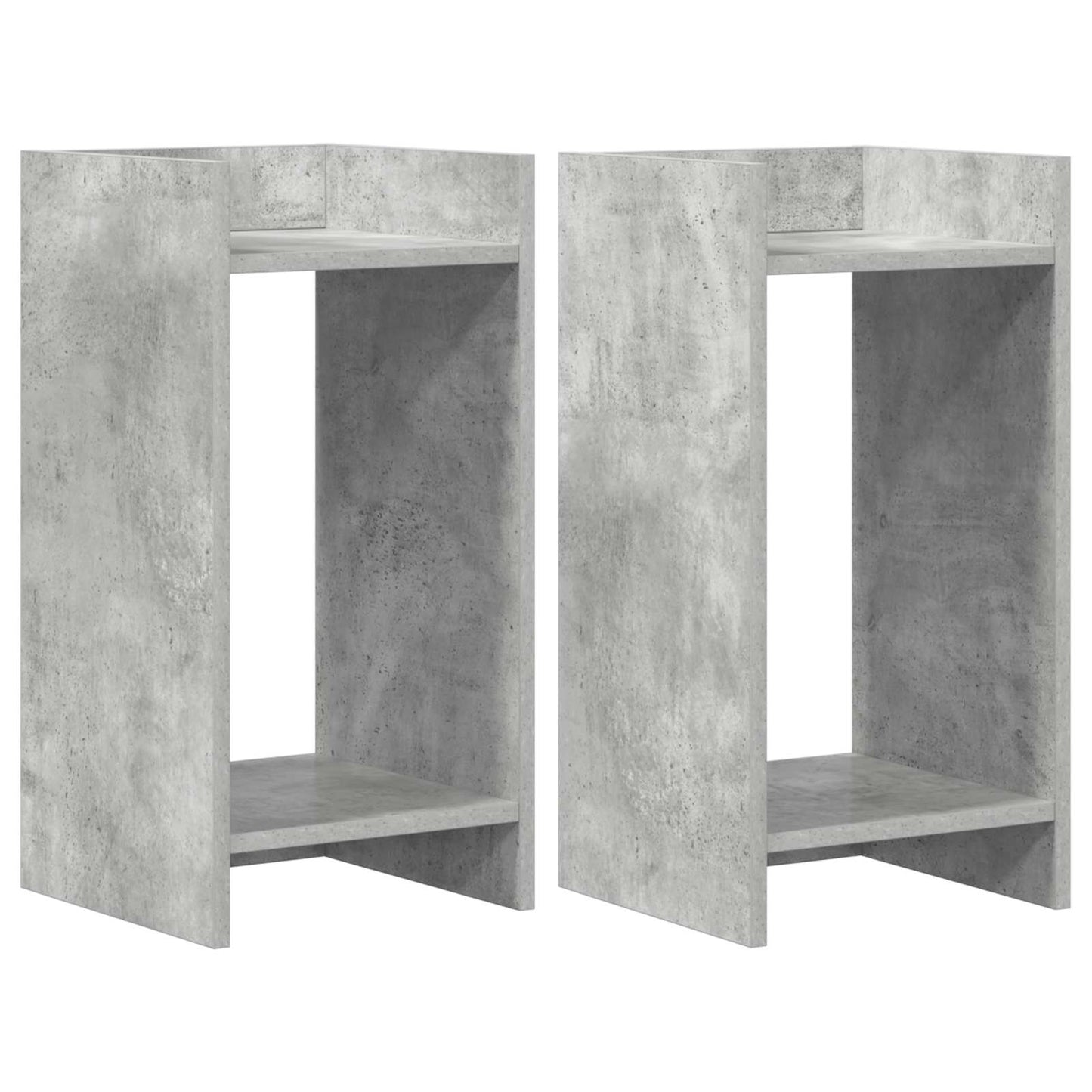 vidaXL Βάση φυτών με ράφι 2 pcs Σκυρόχρωμο Γκρι 30 x 30 x 60 cm