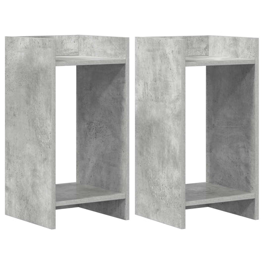 vidaXL Βάση φυτών με ράφι 2 pcs Σκυρόχρωμο Γκρι 30 x 30 x 60 cm