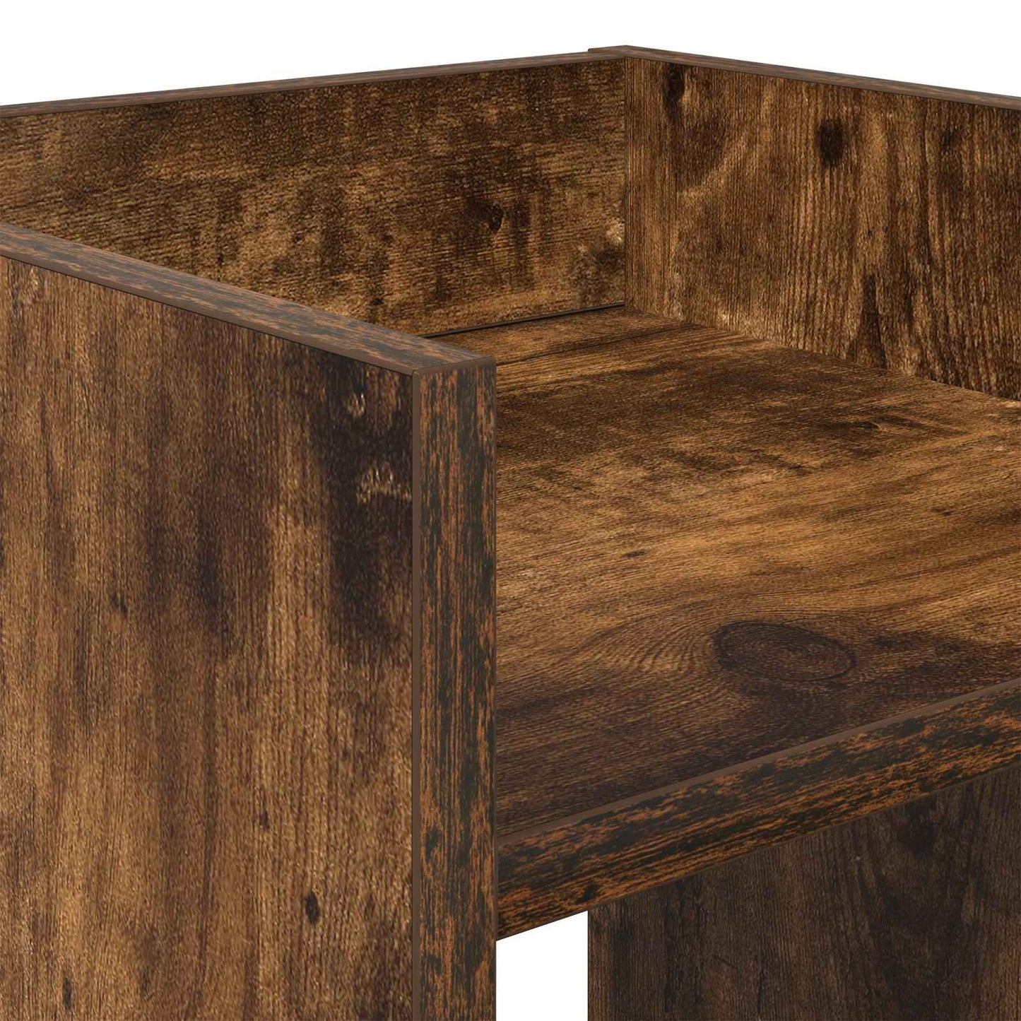 vidaXL Βάση φυτών με ράφι 2 pcs Καπνιστή Δρυς 30 x 30 x 60 cm