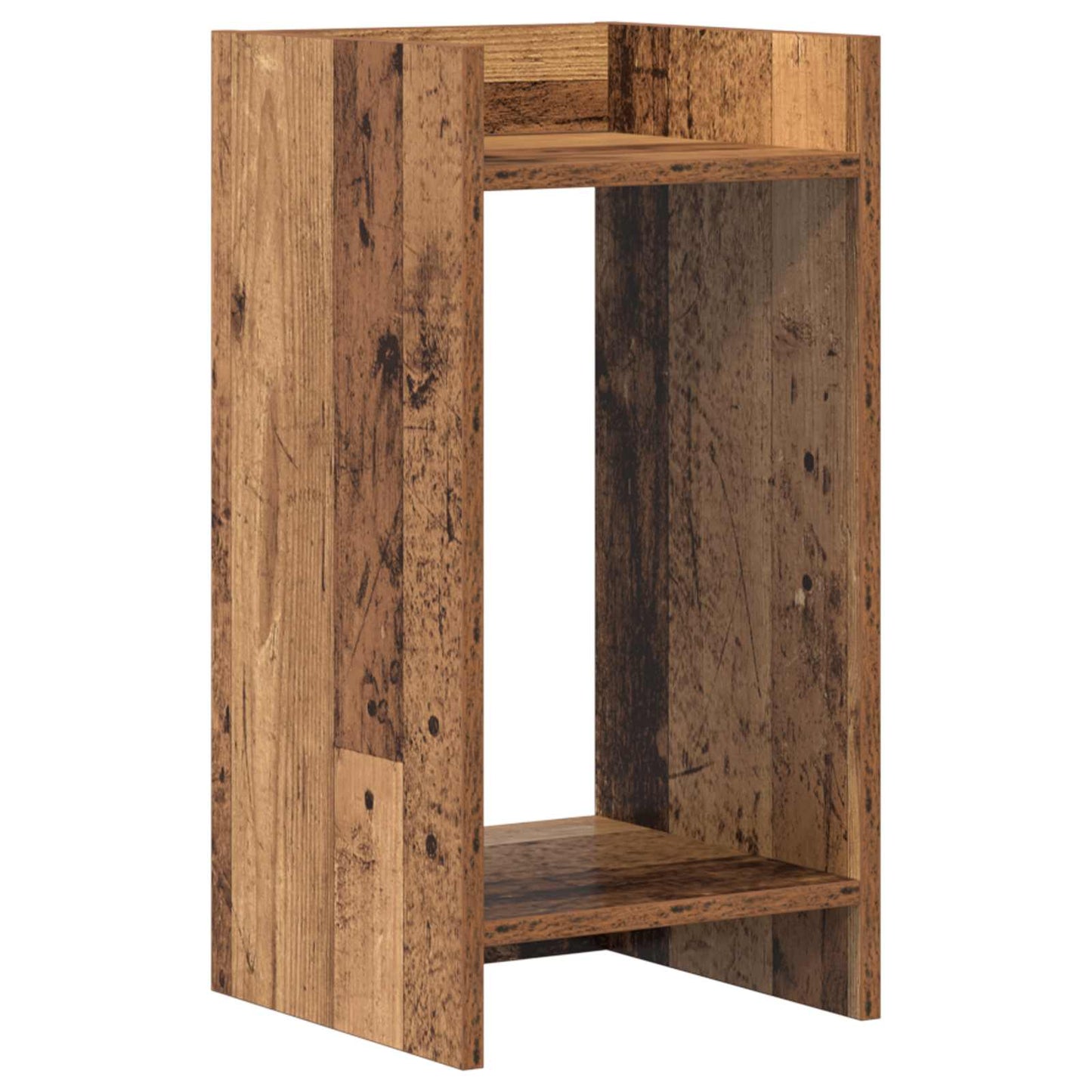 vidaXL Βάση φυτών με ράφι 2 pcs Παλιό ξύλο 30 x 30 x 60 cm