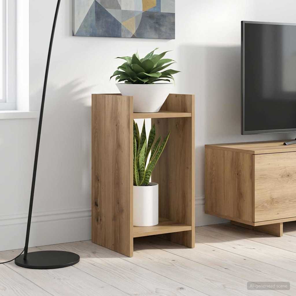vidaXL Βάση φυτών με ράφι 2 pcs Τεχνίτικη Δρυς 30 x 30 x 60 cm