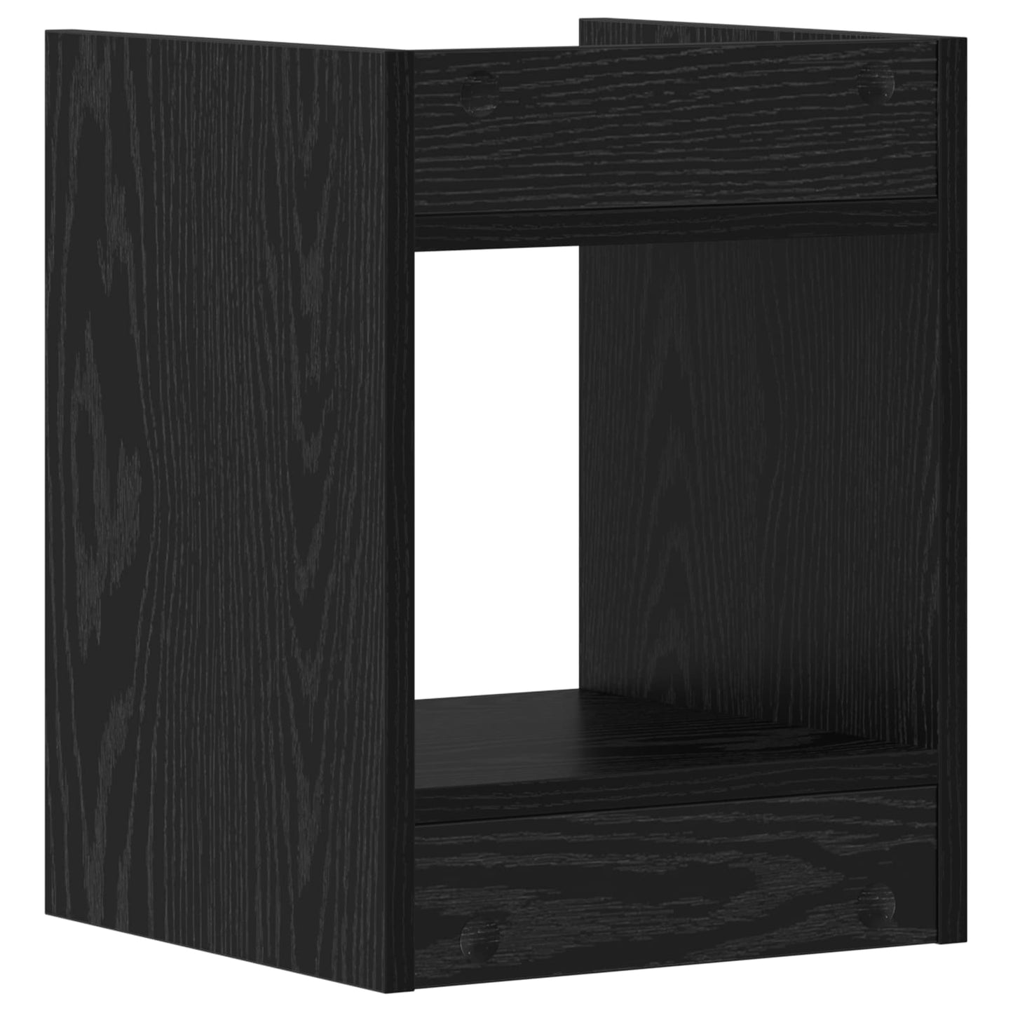 vidaXL Βάση φυτών με ράφι Μαύρη Δρυς 30 x 30 x 40 cm
