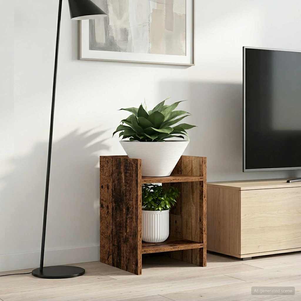 vidaXL Βάση φυτών 2 τμχ. Παλιό ξύλο 30 x 30 x 40 cm