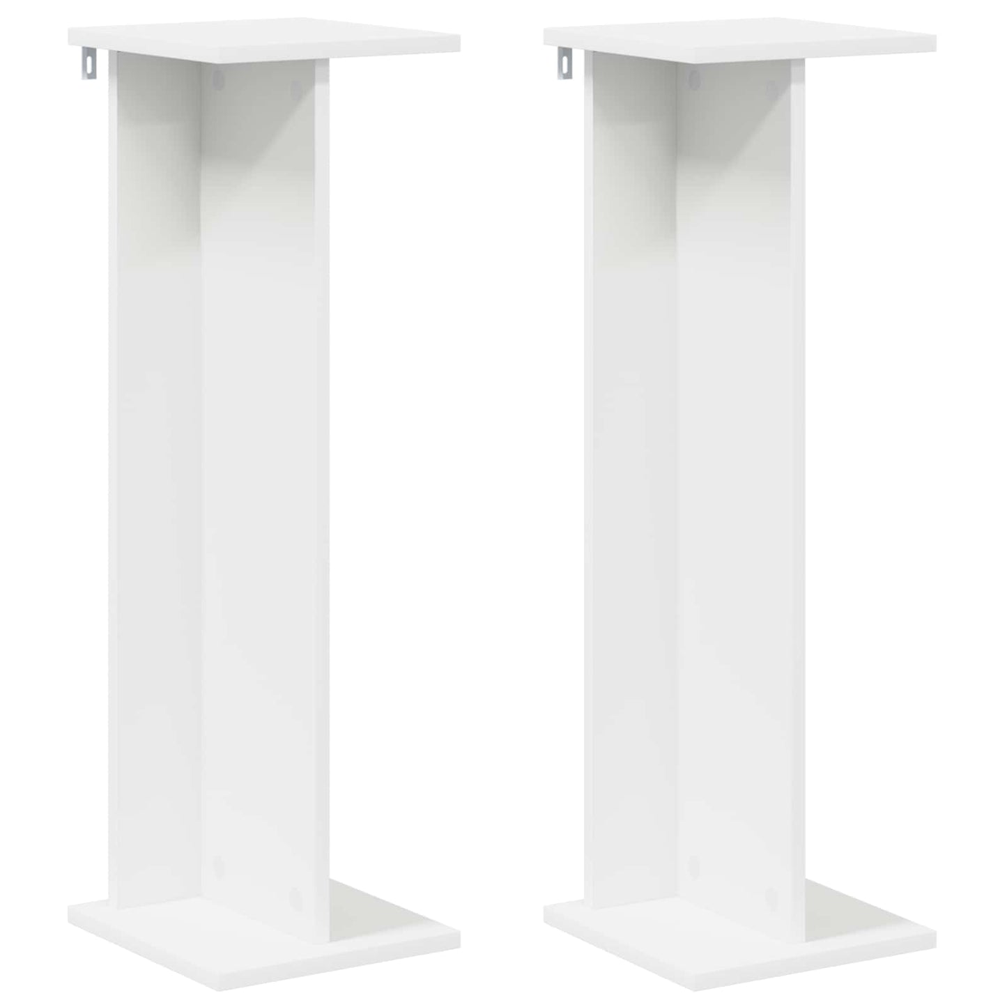 vidaXL Βάση φυτών 2 τμχ. Λευκός 25 x 25,5 x 80,5 εκ.