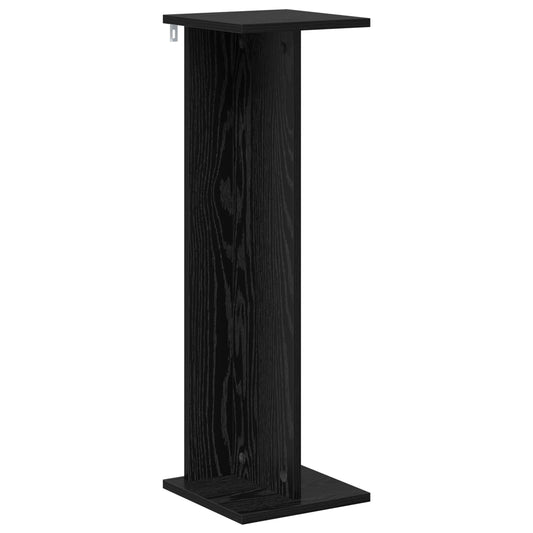 vidaXL Βάση φυτών Μαύρη Δρυς 25 x 25,5 x 80,5 εκ.