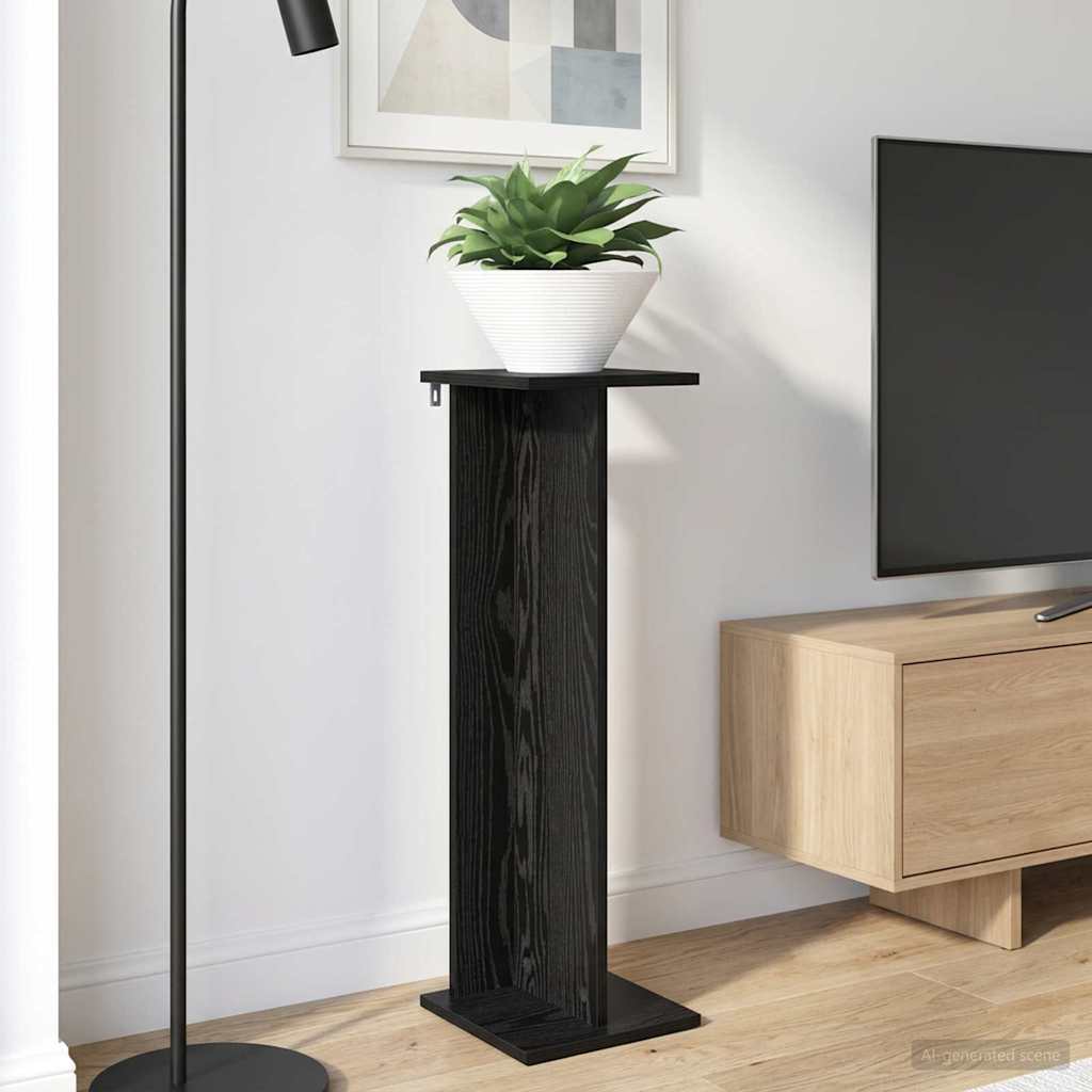vidaXL Βάση φυτών 2 pcs Μαύρη Δρυς 25 x 25,5 x 80,5 εκ.
