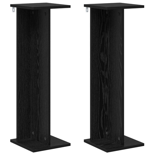 vidaXL Βάση φυτών 2 pcs Μαύρη Δρυς 25 x 25,5 x 80,5 εκ.