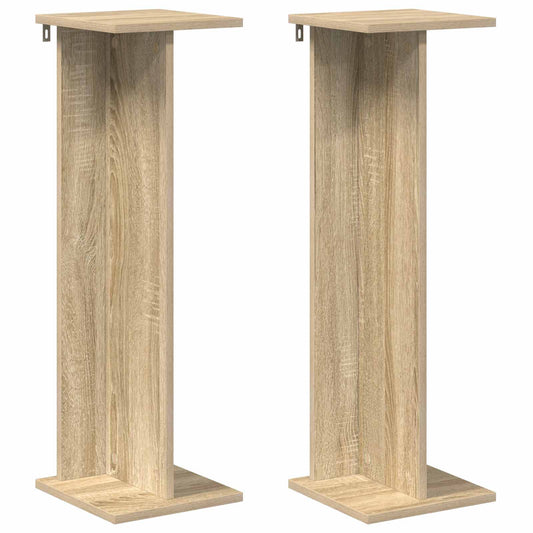 vidaXL Βάση φυτών 2 pcs Δρύς Sonoma 25 x 25,5 x 80,5 εκ.