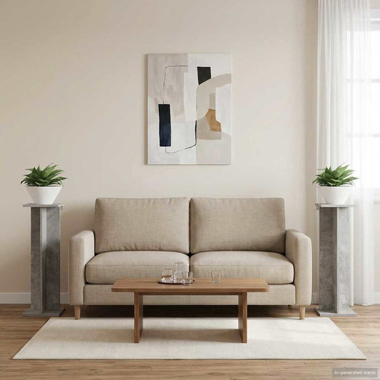 vidaXL Βάση φυτών 2 pcs Σκυρόχρωμο Γκρι 25 x 25,5 x 80,5 εκ.
