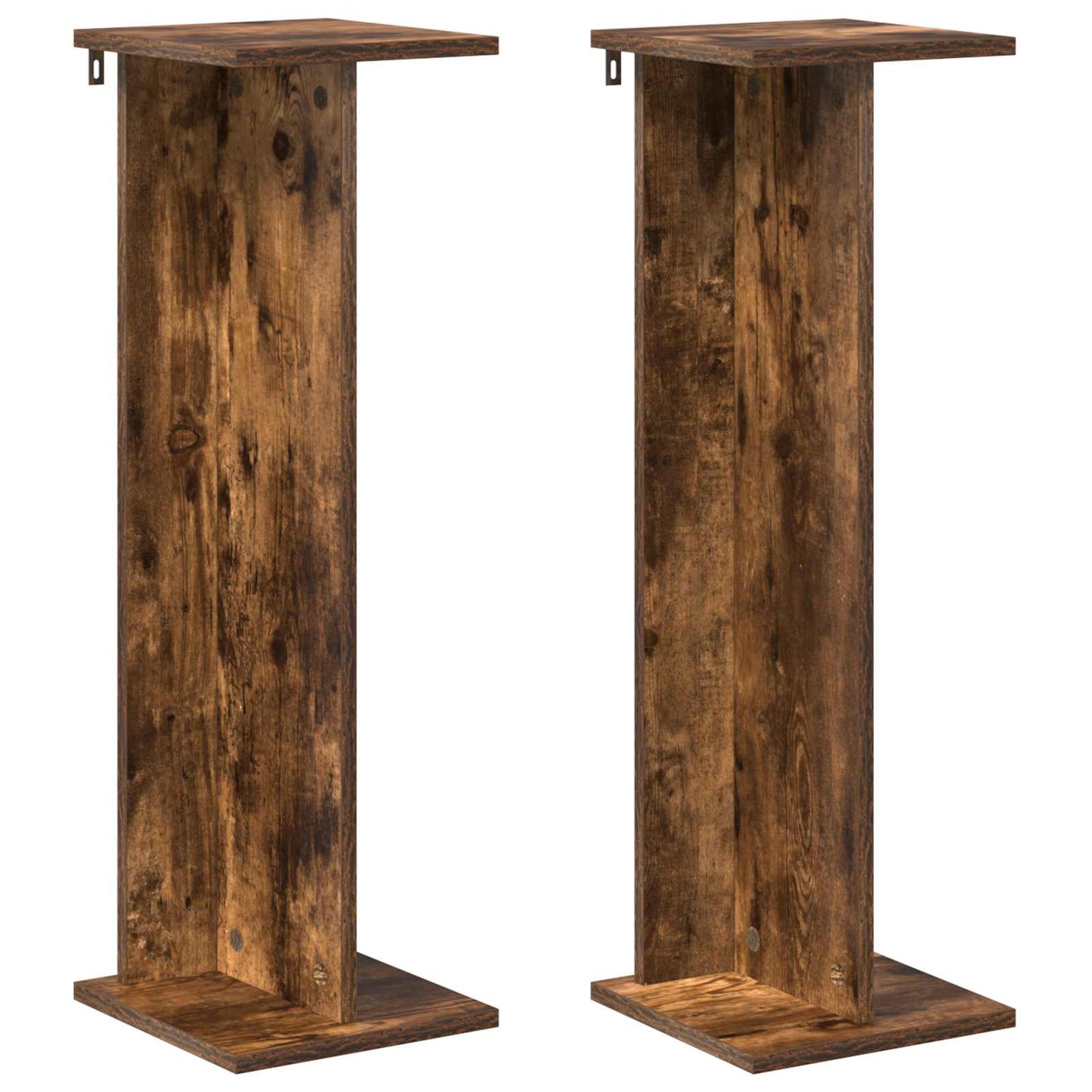 vidaXL Βάση φυτών 2 pcs Καπνιστή Δρυς 25 x 25,5 x 80,5 εκ.
