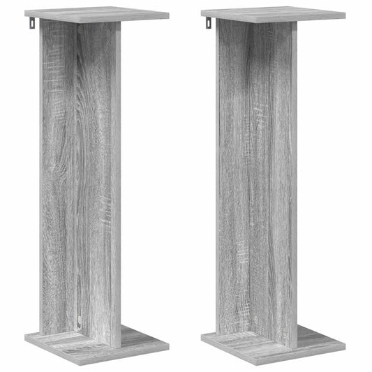 vidaXL Βάση φυτών 2 pcs Γκρι Σονομά 25 x 25,5 x 80,5 εκ.