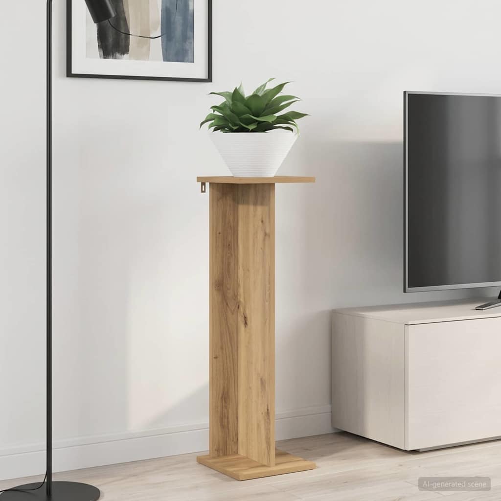 vidaXL Βάση φυτών 2 τμχ. Τεχνίτικη Δρυς 25 x 25,5 x 80,5 εκ.