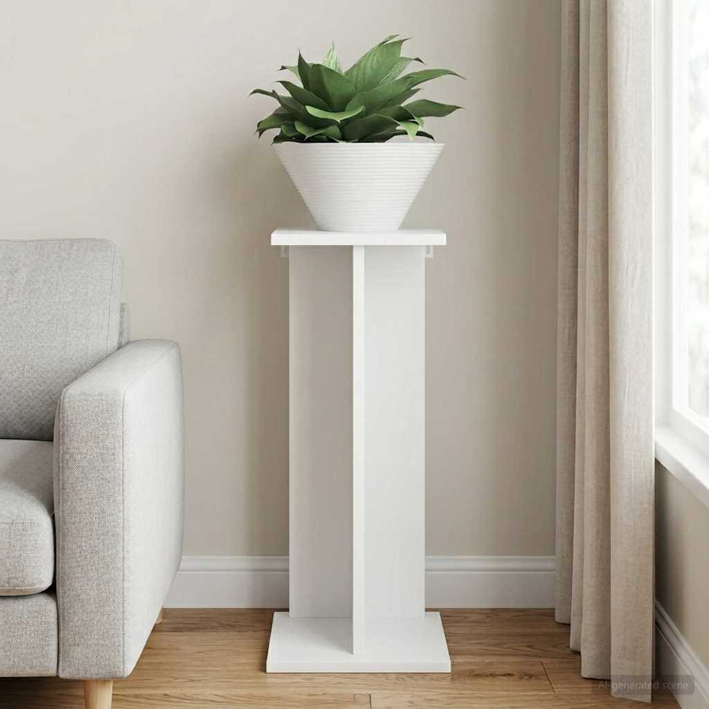 vidaXL Βάση φυτών Λευκός 25 x 25,5 x 60,5 εκ.