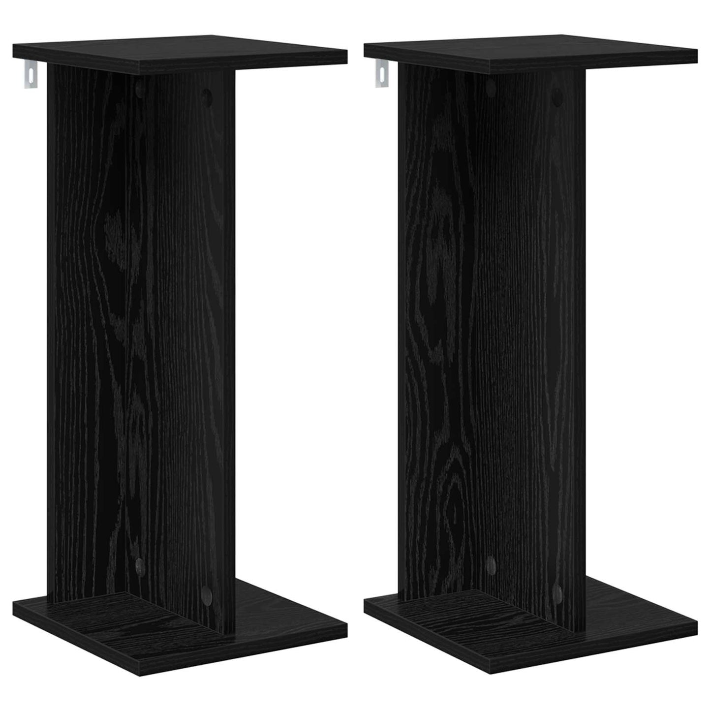vidaXL Βάση φυτών 2 τεμ. Μαύρη Δρυς 25 x 25,5 x 60,5 εκ.