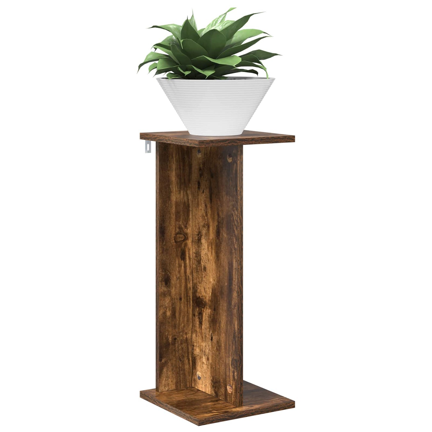 vidaXL Βάση φυτών Καπνισμένο Ξύλο Δρυός 25 x 25,5 x 60,5 εκ.