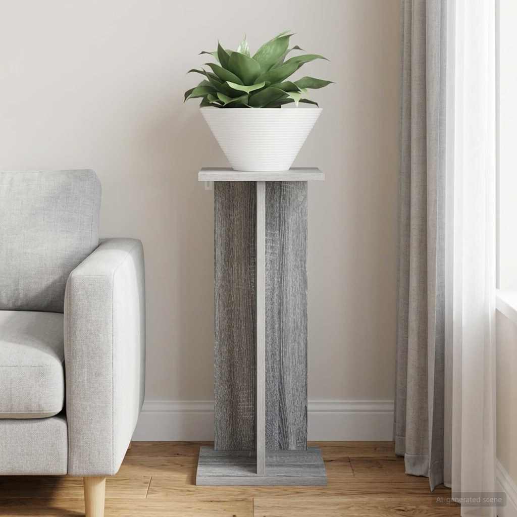 vidaXL Βάση φυτών Γκρι Sonoma 25 x 25,5 x 60,5 εκ. Επεξεργασμένο Ξύλο