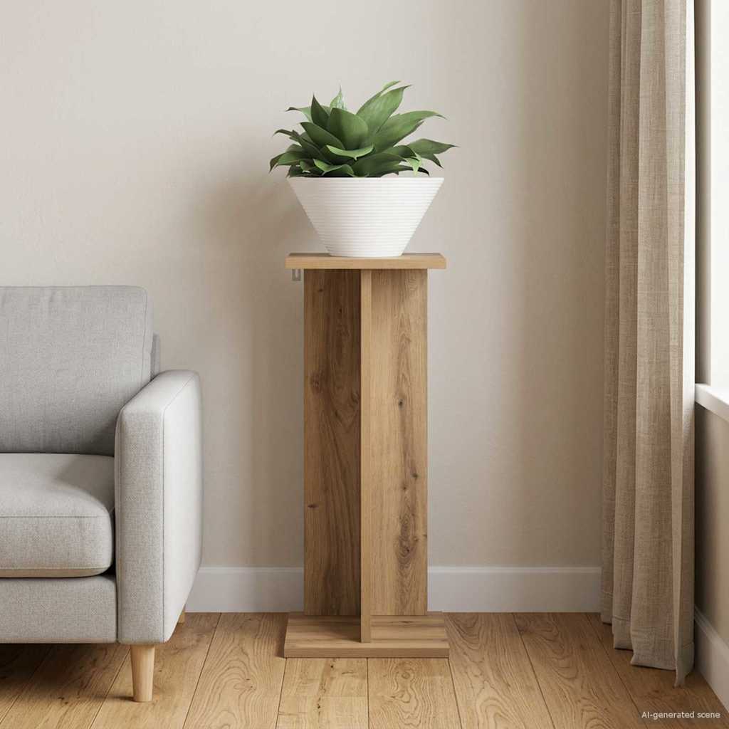 vidaXL Βάση φυτών Artisan Δρυς 25 x 25,5 x 60,5 εκ. Επεξεργασμένο Ξύλο