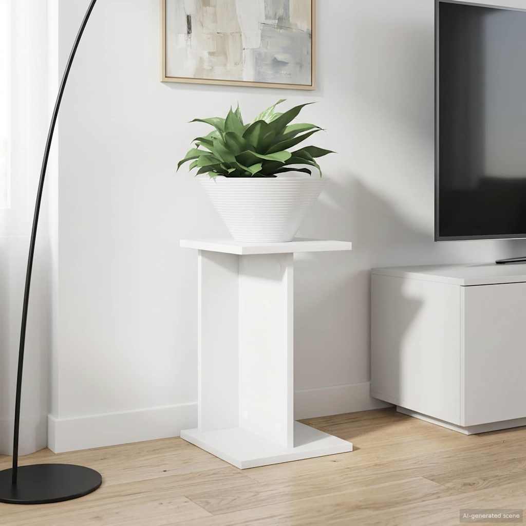 vidaXL Βάση φυτών 2 τεμ. Λευκό 25 x 25,5 x 40,5 εκ. Επεξεργασμένο Ξύλο