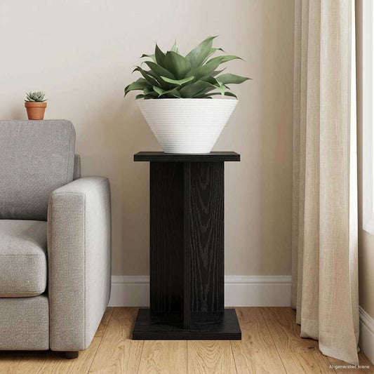 vidaXL Βάση φυτών Μαύρη Δρυς 25 x 25,5 x 40,5 εκ.