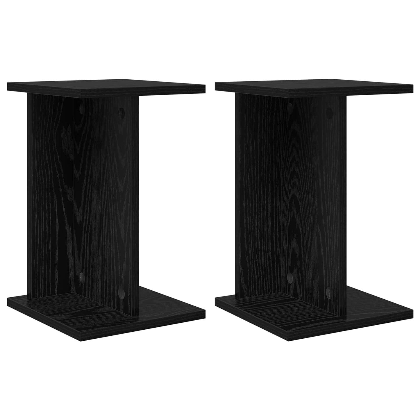 vidaXL Βάση φυτών 2 τεμ. Μαύρη Δρυς 25 x 25,5 x 40,5 εκ.