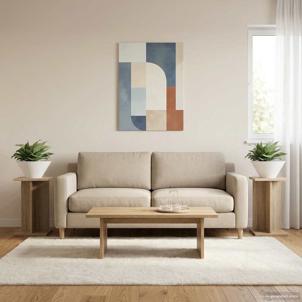 vidaXL Βάση φυτών 2 τεμ. Sonoma Δρυς 25 x 25,5 x 40,5 εκ.